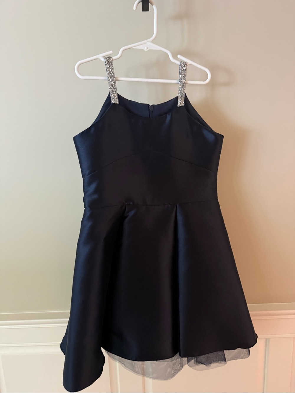 Zoe Ltd Navy Blue Party Dress with Sparkle Straps